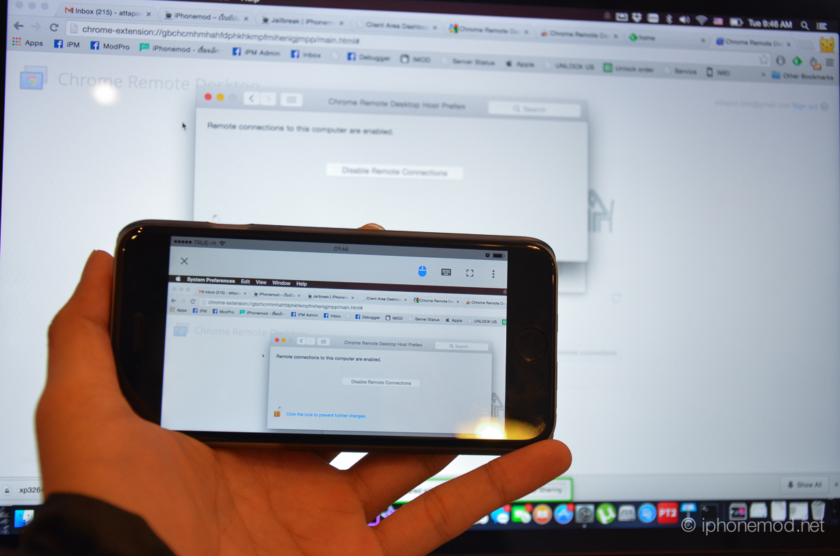control iphone with chrome remote desktop