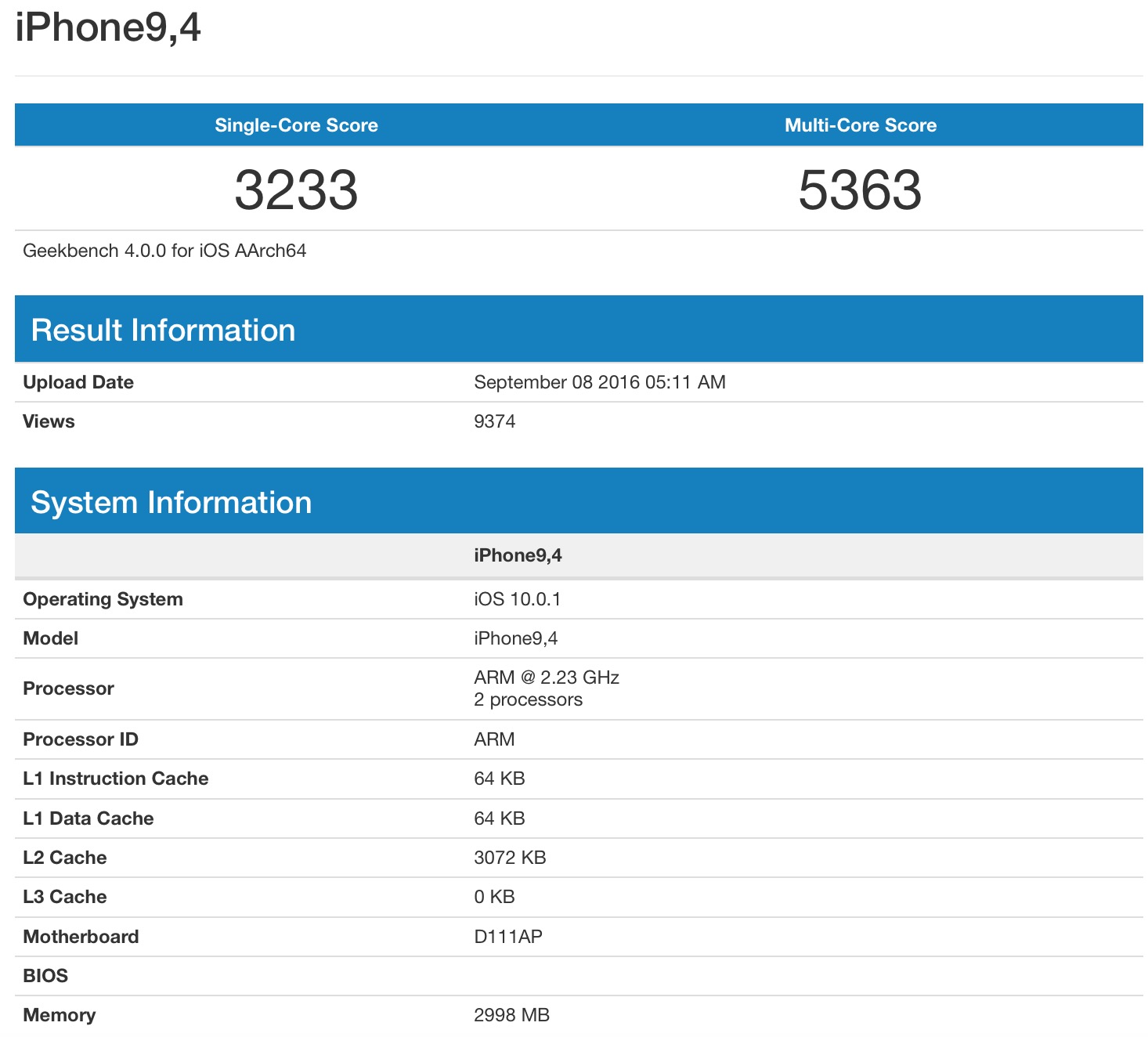 iphone 7 plus 3gb ram geekbench