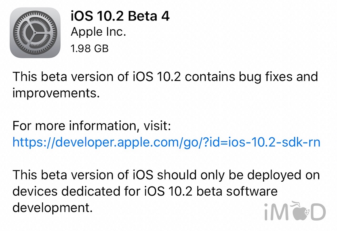 ios 10.2 beta 4 seed