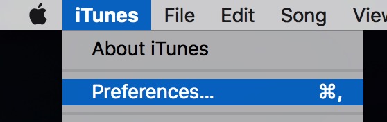 itunes preference