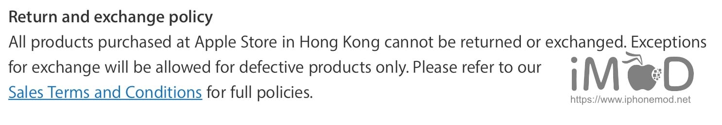 Return And Refund Policy Apple Store Hongkong