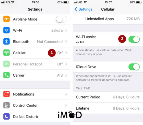 7.open Wifi Assist Save Battery Ios 11