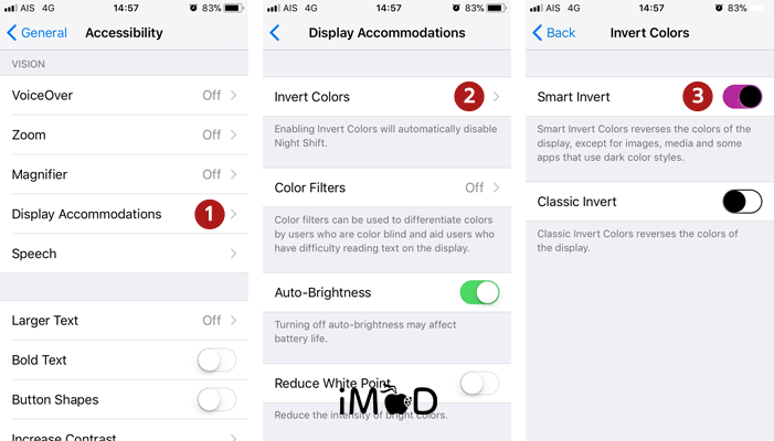 Accessibility Color Invert Setting