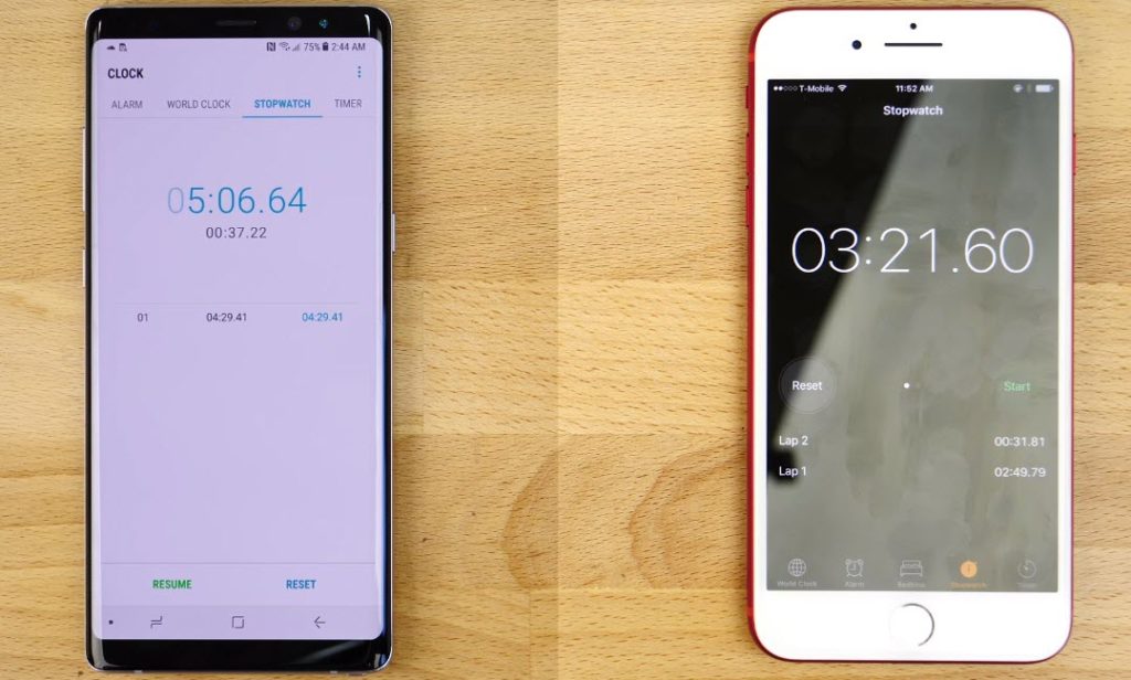 Note 8 Vs Iphone 7 Plus Speed Comaparison 6
