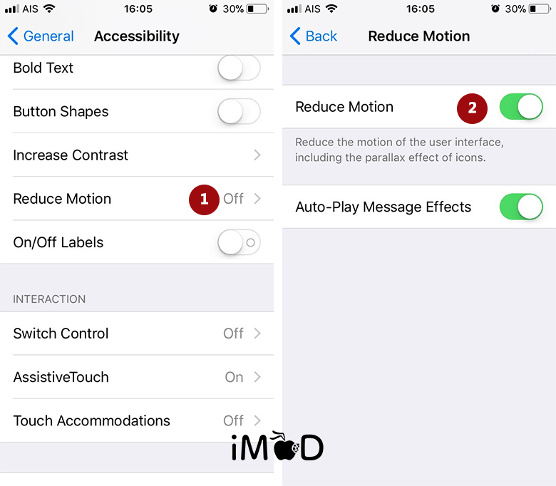Set Reduce Motion After Update Ios 11