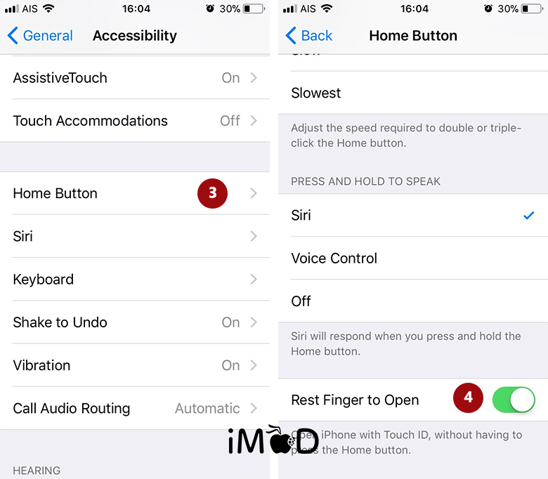 Set Rest Finger To Open 2 After Update Ios 11