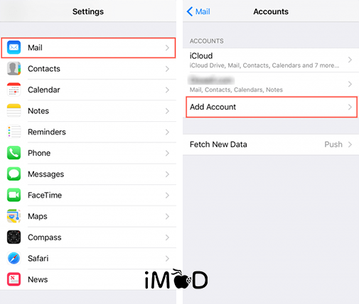 How To Setting Add And Remove Mail In Ios 11 5