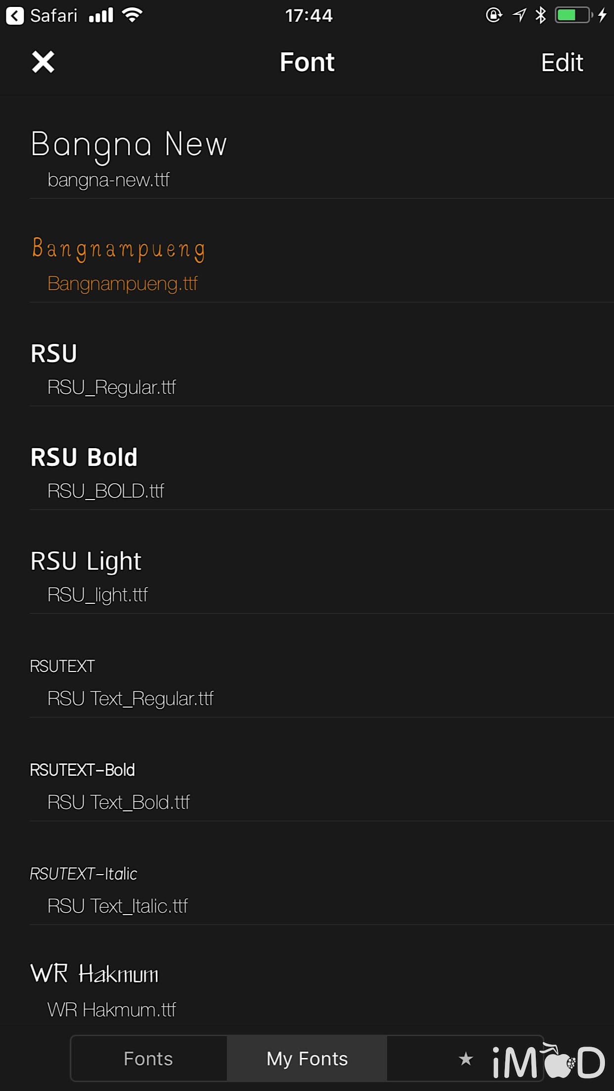 Phonto Install Font 6