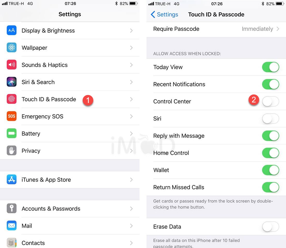 วิธีปิดการเรียก Control Center ในหน้า Lock Screen ของ iOS 11 techfeedthai