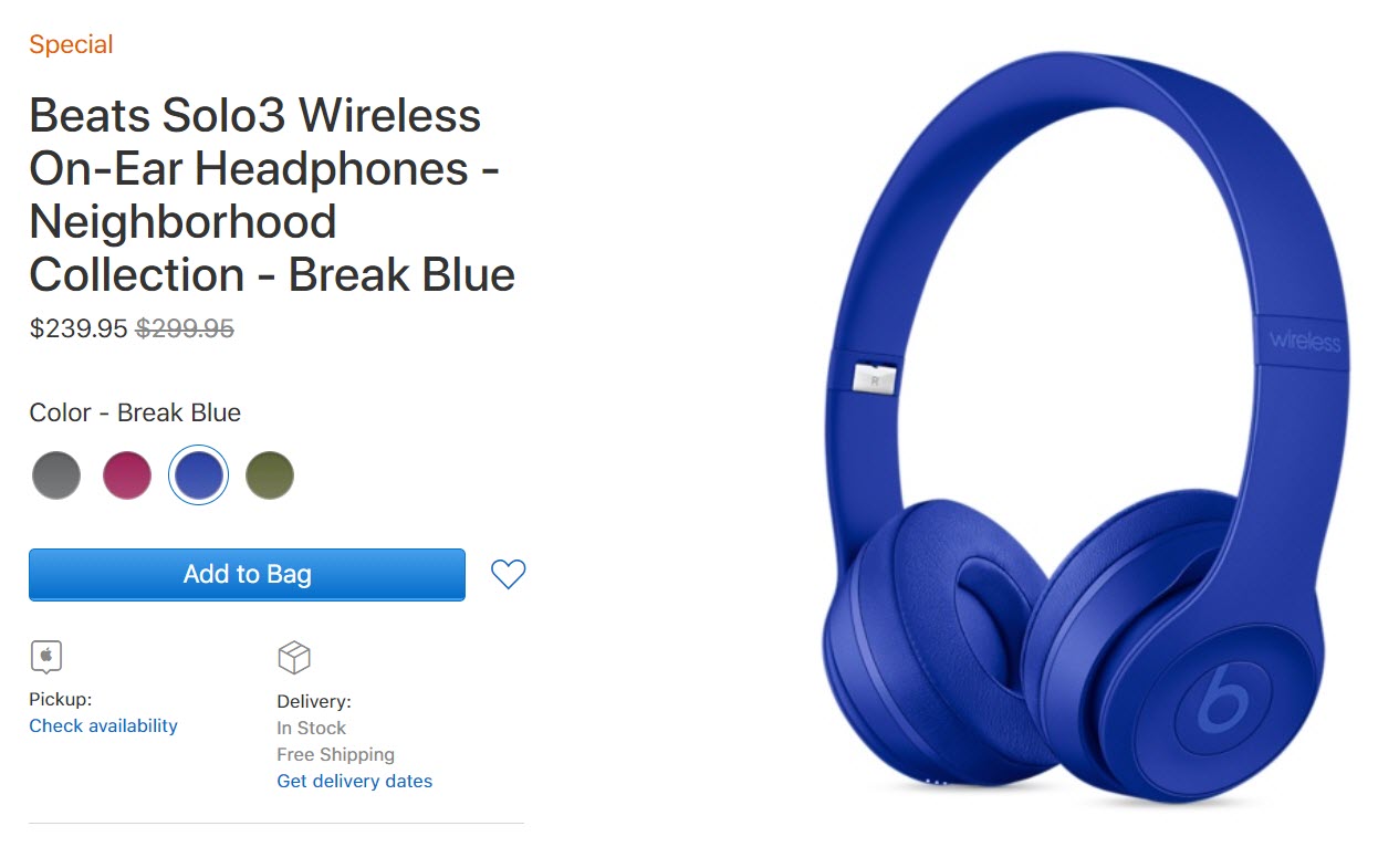 Apple ปรับลดราคาหูฟังไร้สายหลายรุ่น 2034 ที่ Apple Store Online สหรัฐ