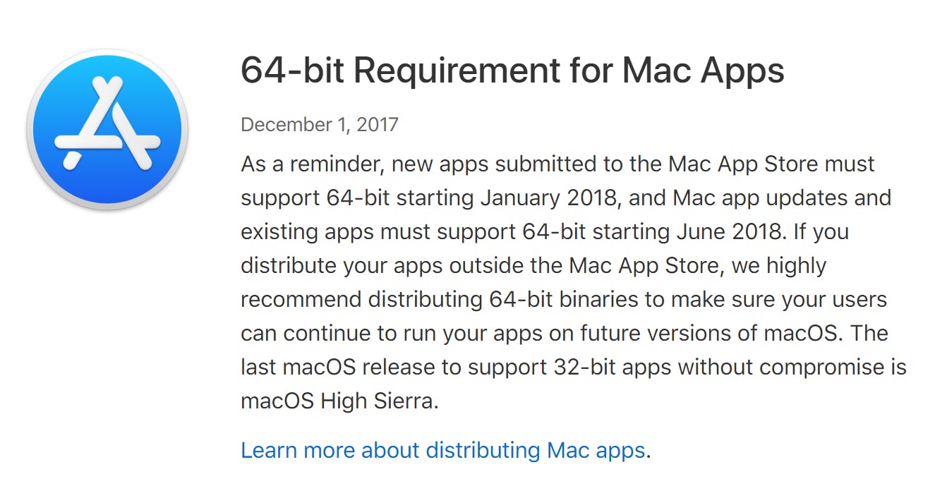 64 Bit Mac App 2018 1