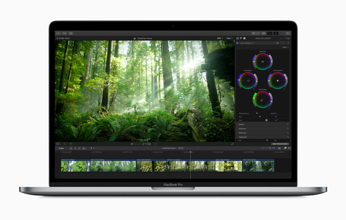 Final Cut Pro X Macbook Pro Color Wheel 20171214