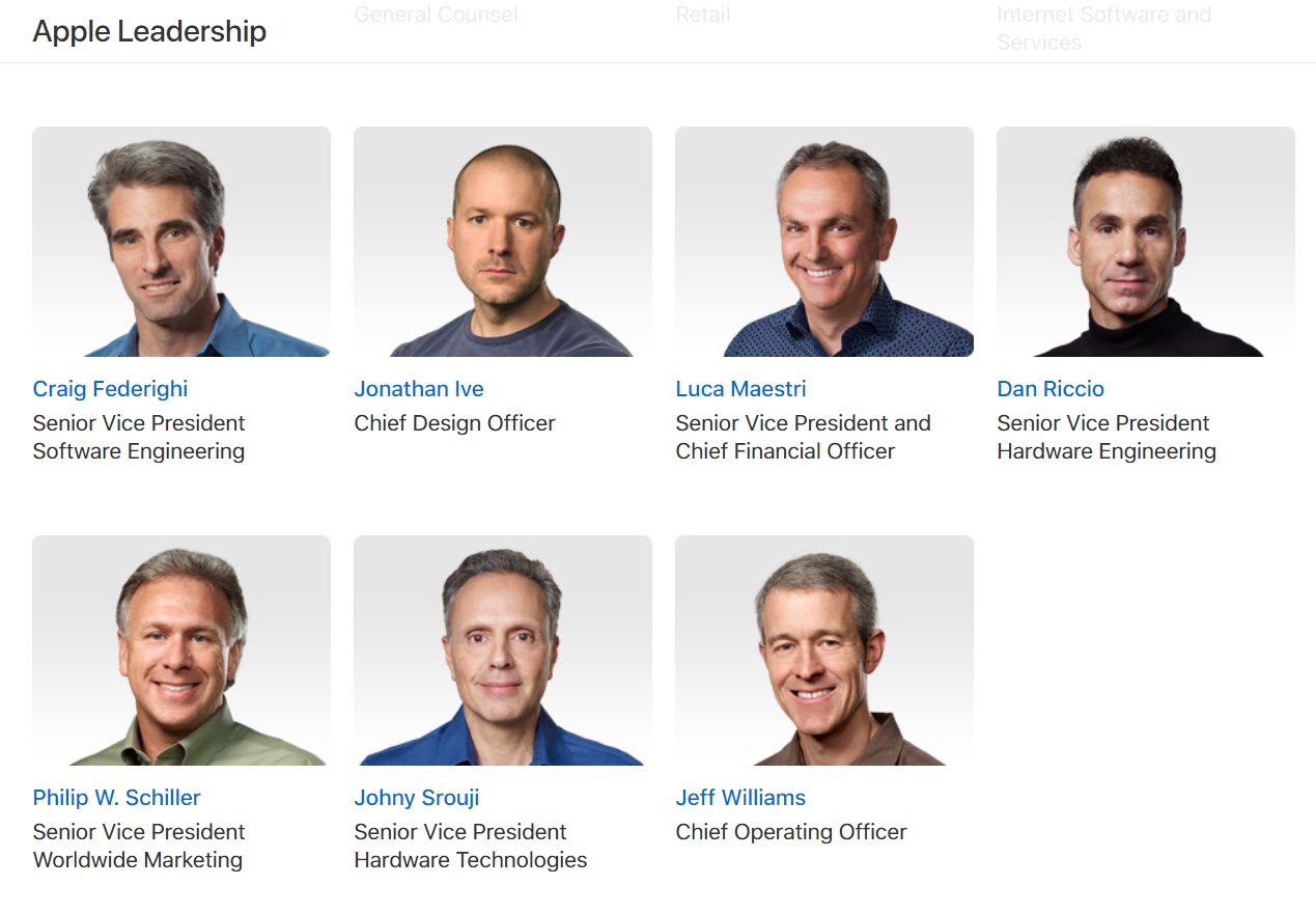 Apple Leaderships