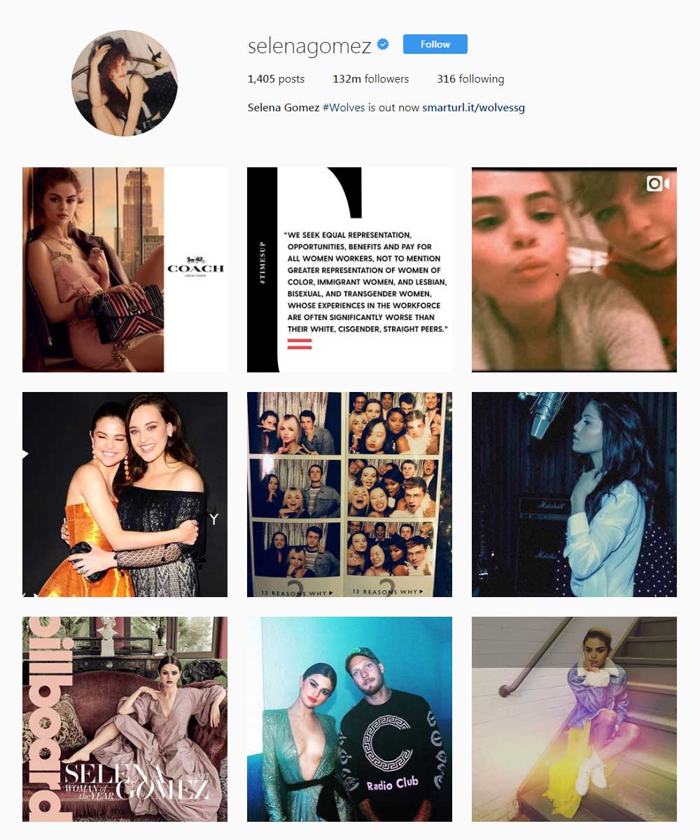 #1instagram Followers Selenagomez
