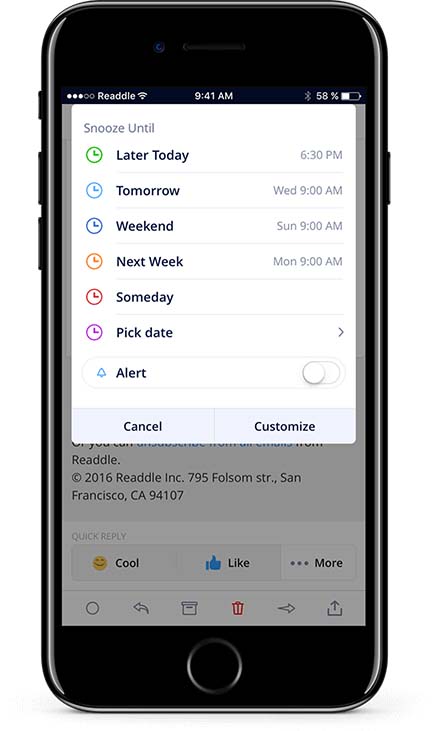 App Spark Content Snooze That