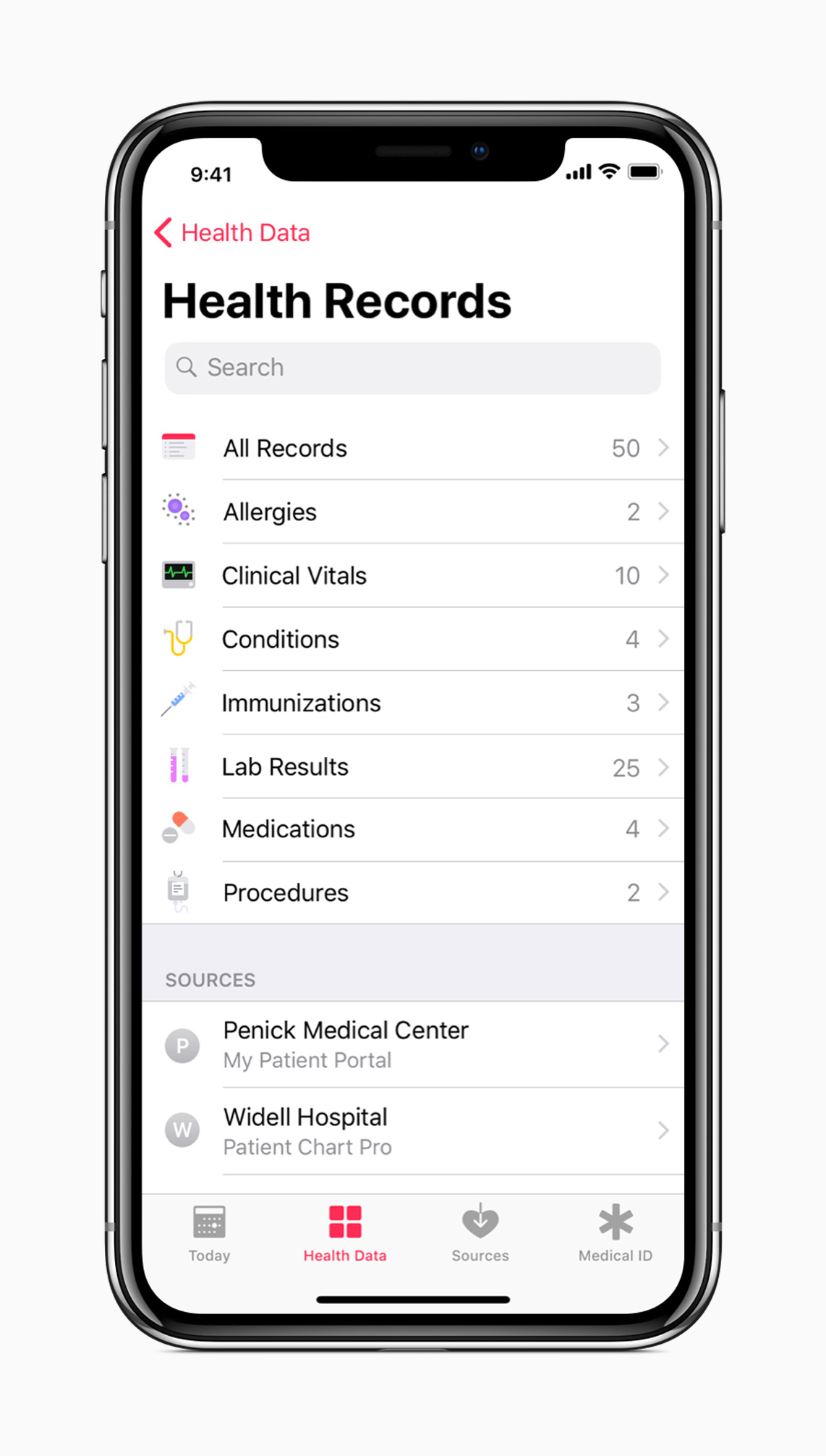 Iphone X All Health Records Screen 01232018