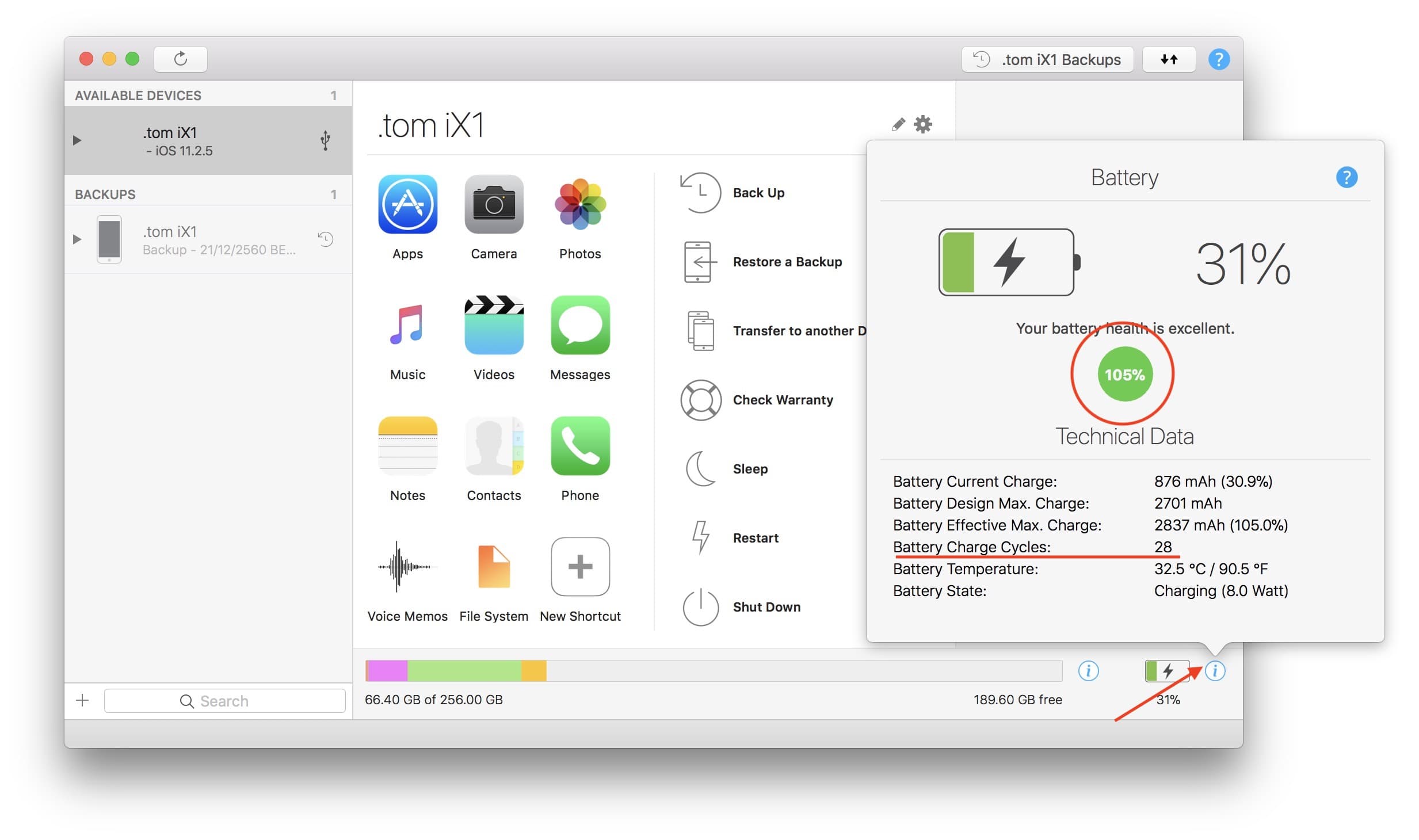 Imazing Battery Iphone Checking