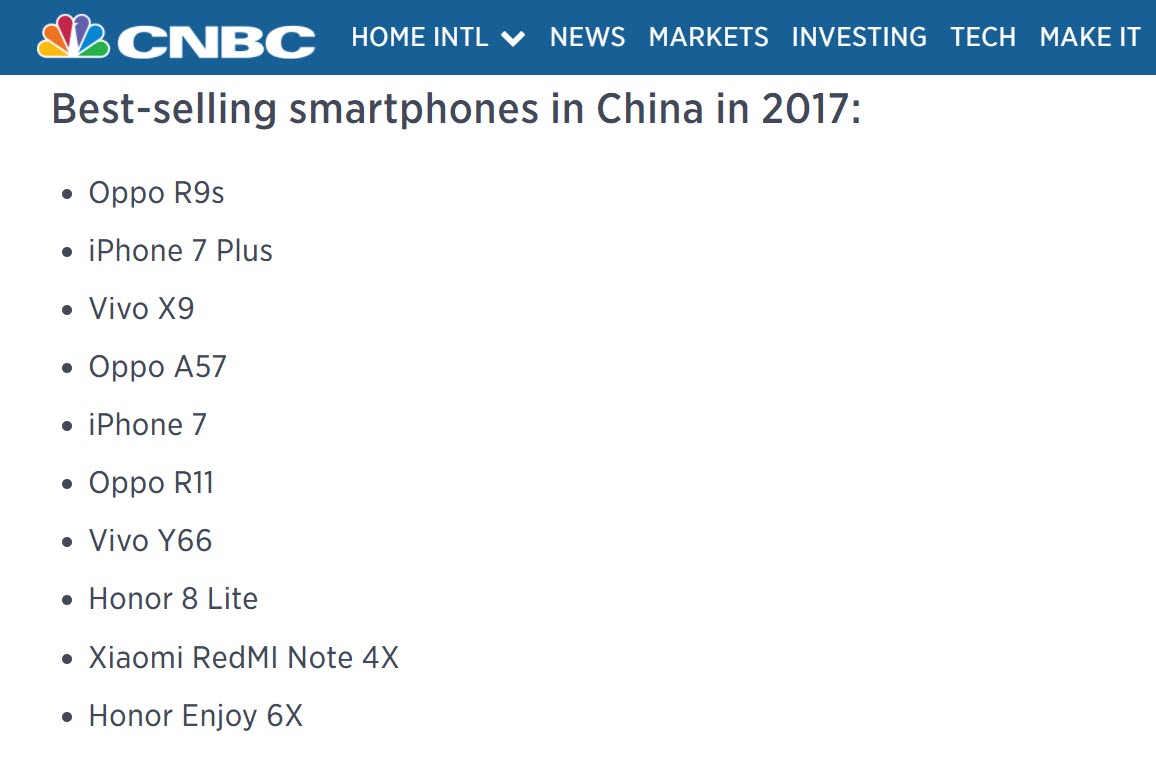 Iphone 7 Plus 2nd Bestselling Smartphone China 2017 1