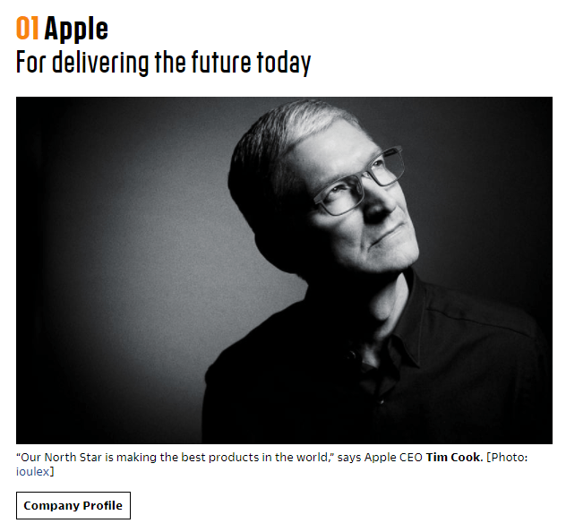 Apple Most Innovative Company Fast Company 1