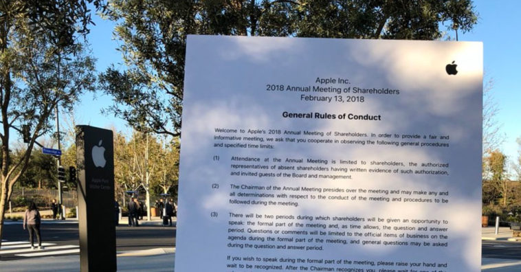 Apple Shareholder Meeting 2018 Summary