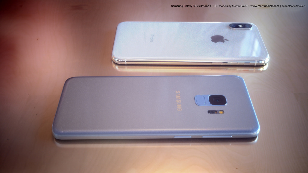Samsung Galaxy S9 Vs Iphone X 3d Renders 2