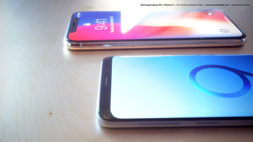Samsung Galaxy S9 Vs Iphone X 3d Renders 5