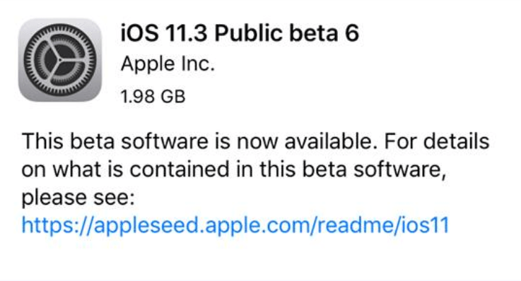 Ios 11 3 Public Beta 6 Seed 1