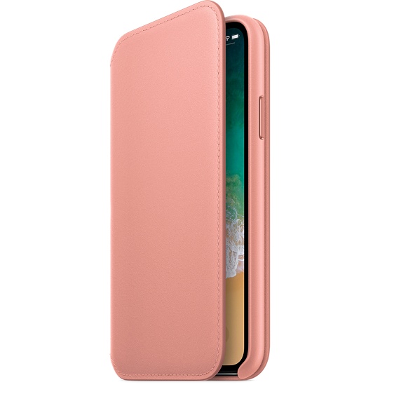 Leather Foli For Iphone X Pink