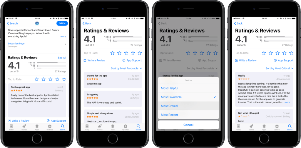 In App Ratings And Review 2