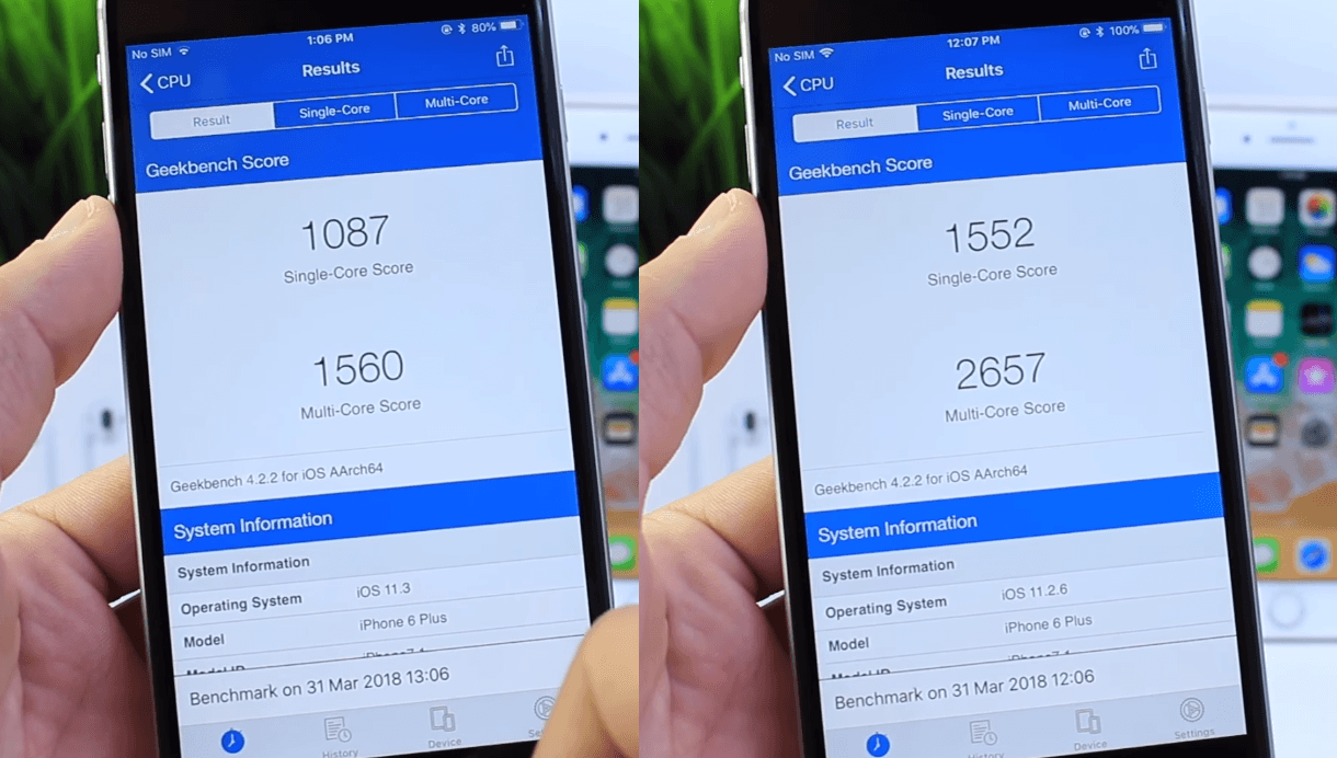 Ios 11 3 Compare With Ios 11 2 6 Performance 1