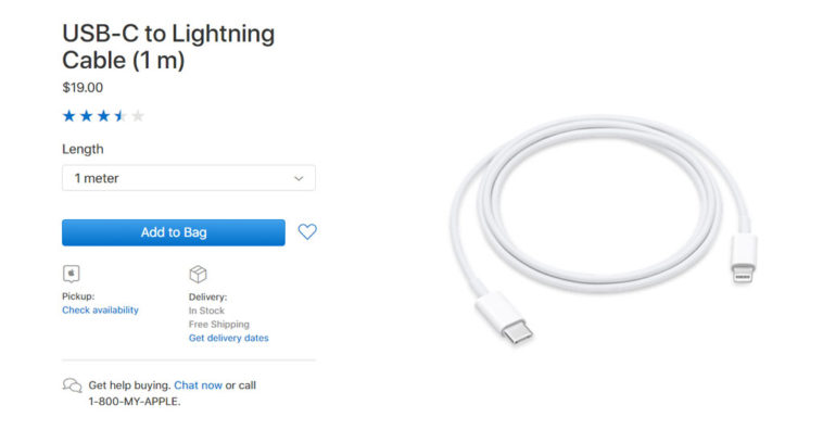 Apple Drop Usbc To Lightning Cable Price