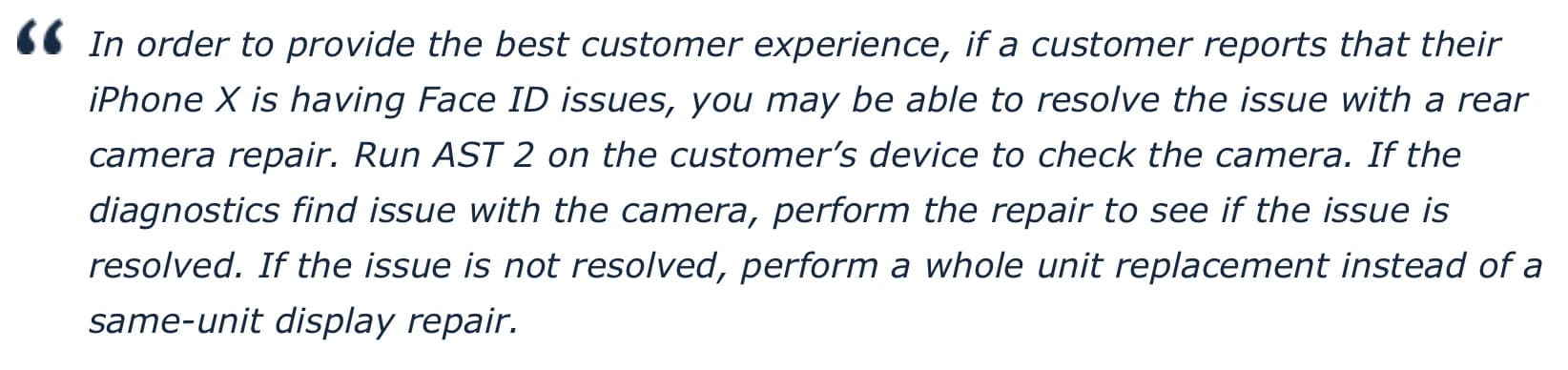 Face Id Repair Policy