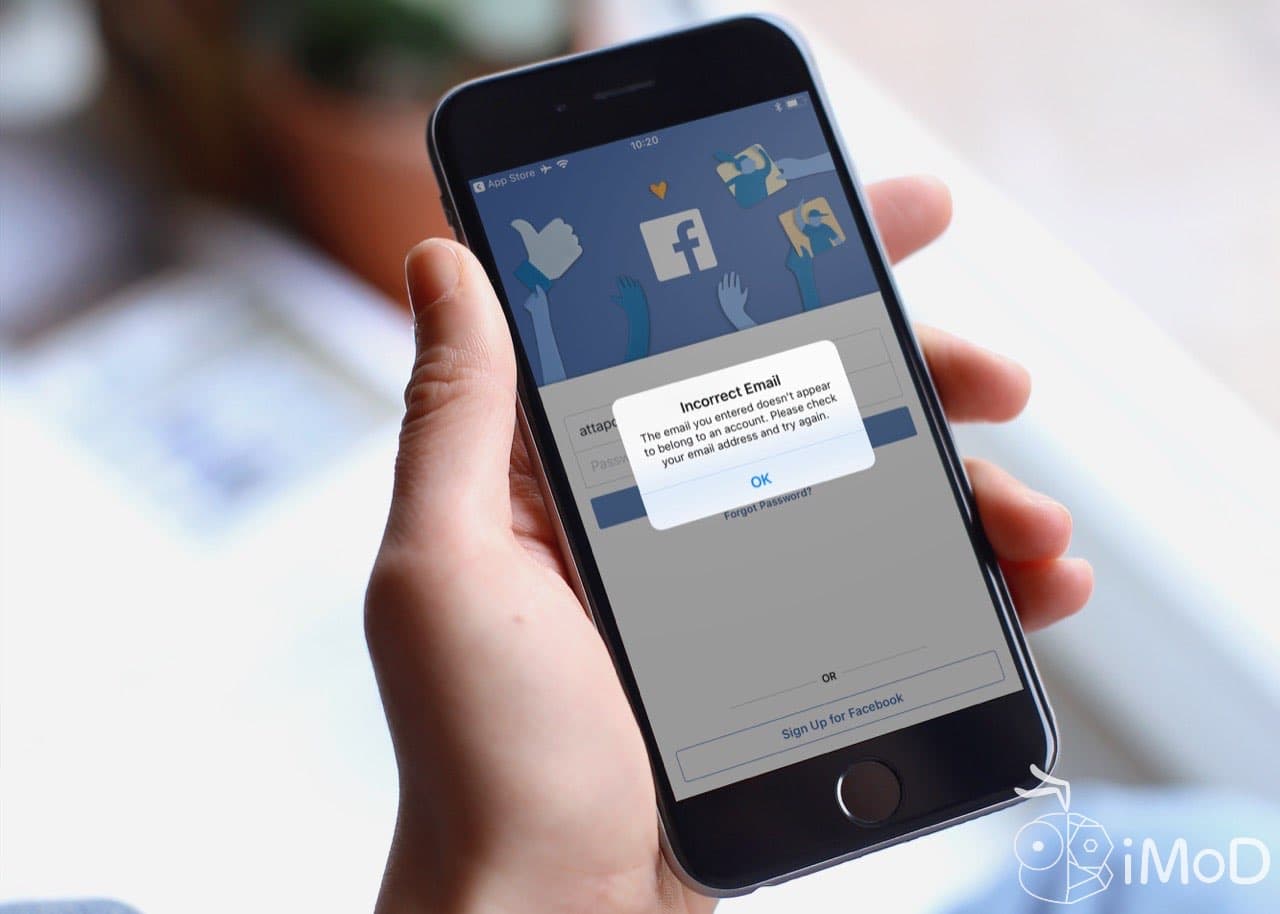 Facebook Incorrect Email