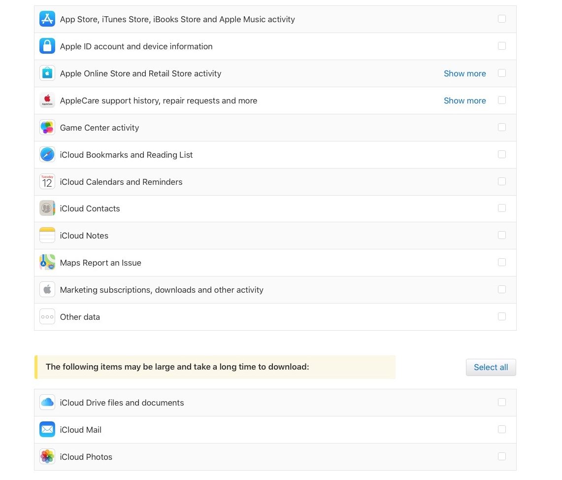 Ilcoud Data Categories