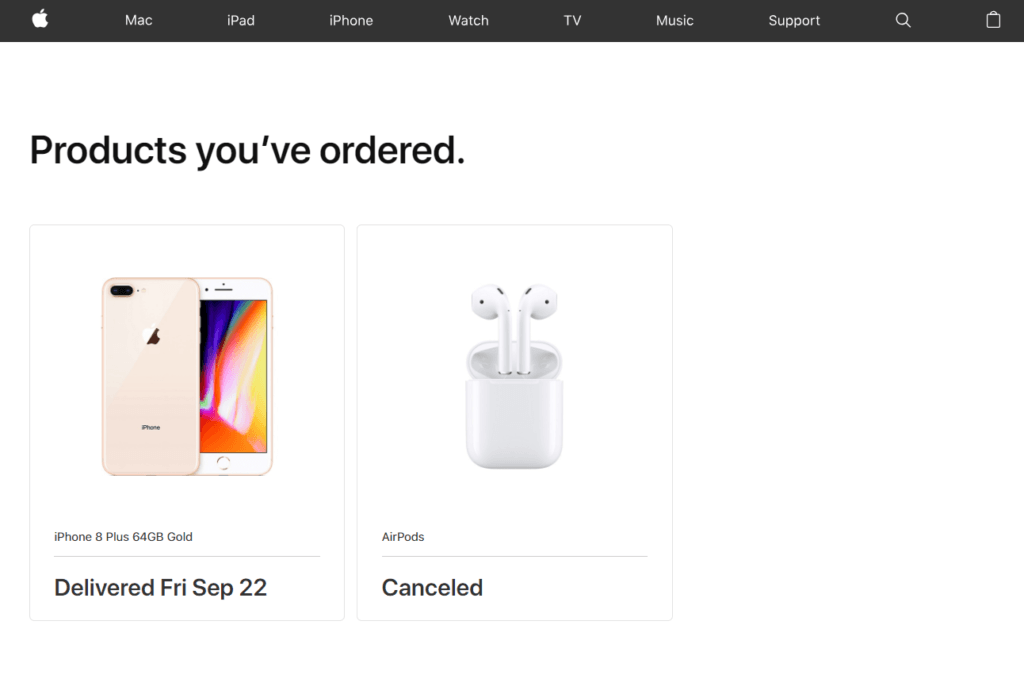 Apple Redesign Orders Page Website 1