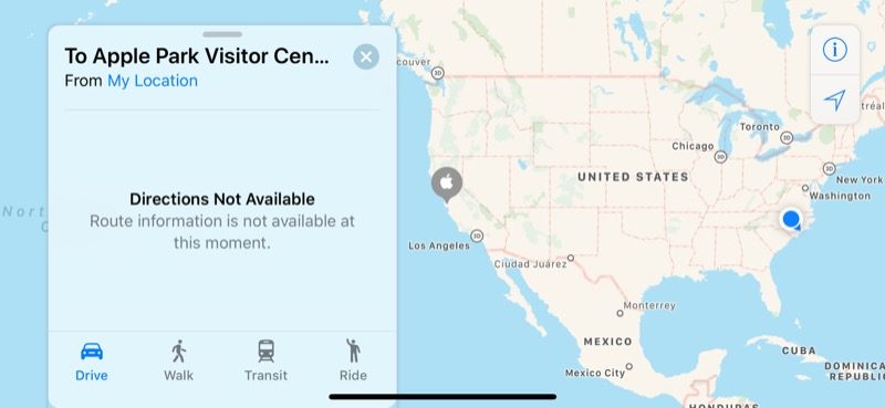 หลายวันก่อน Apple Maps ล่มไปหลายชั่วโมง