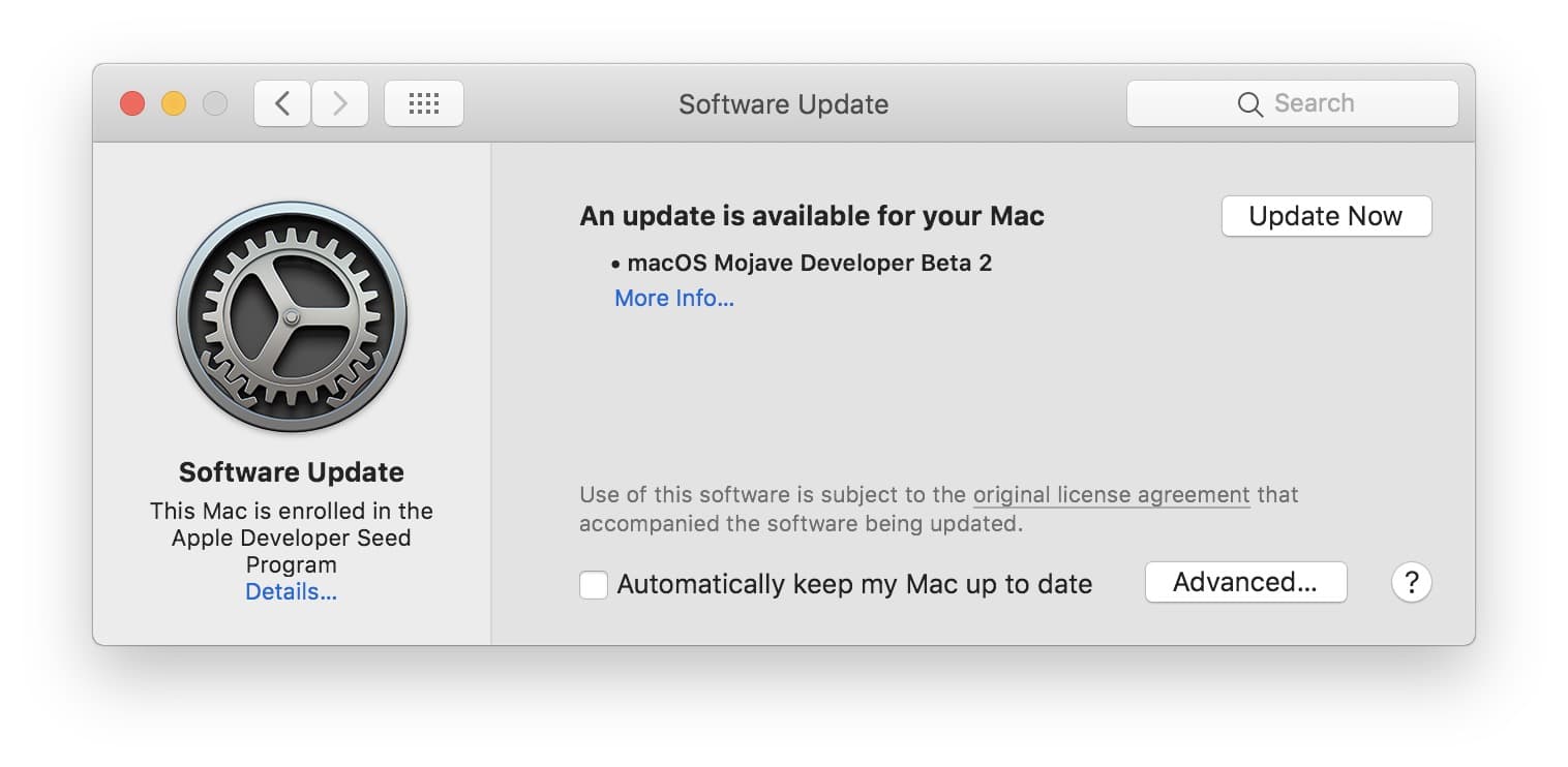 Macos 10.14 Mojave Dev Beta 2