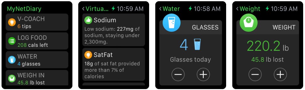 Count Calorie Mynetdiary Apple Watch