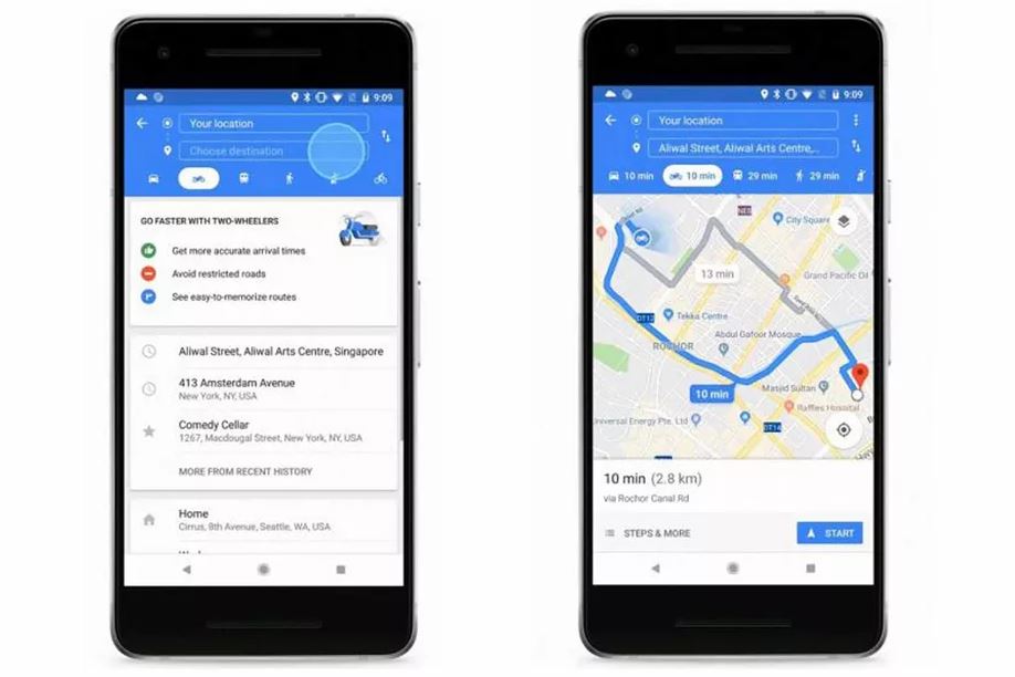 Google Maps Motorcycle