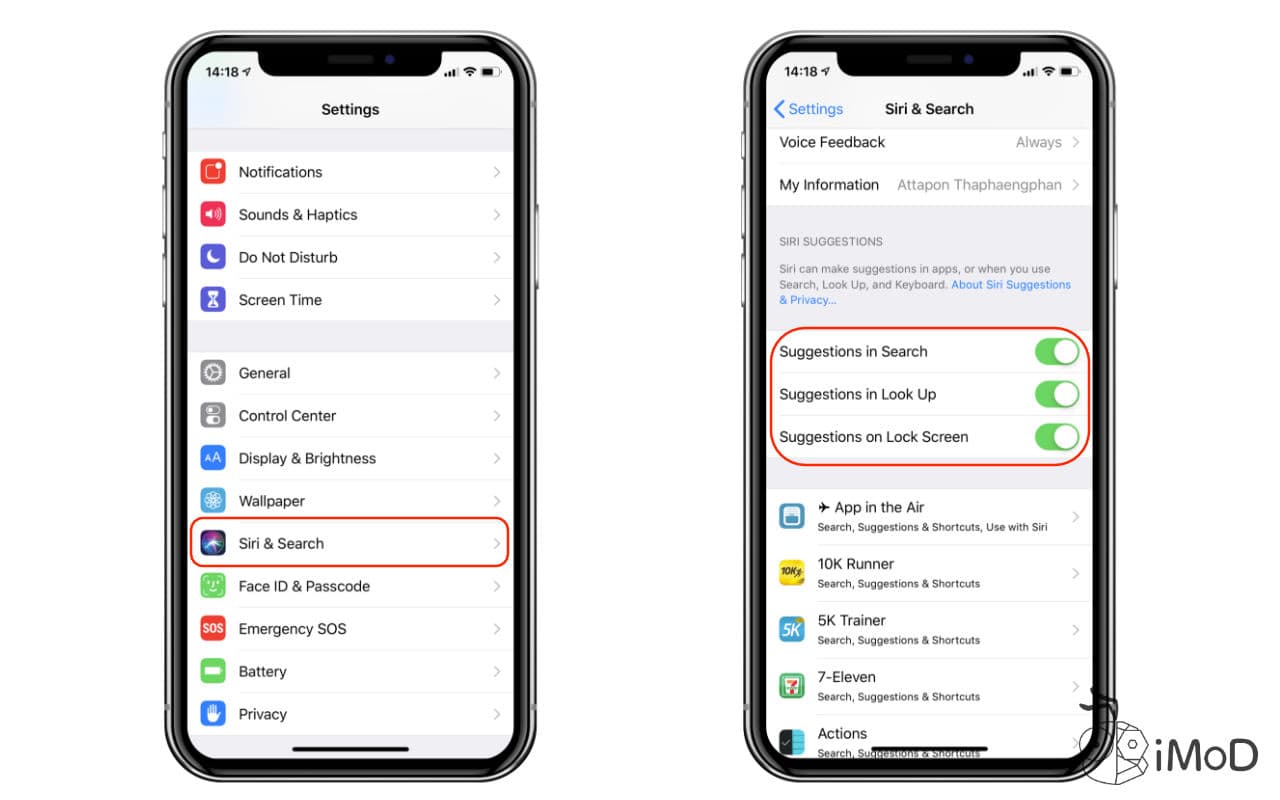 Turn Of Siri Suggestion Ios 12 12