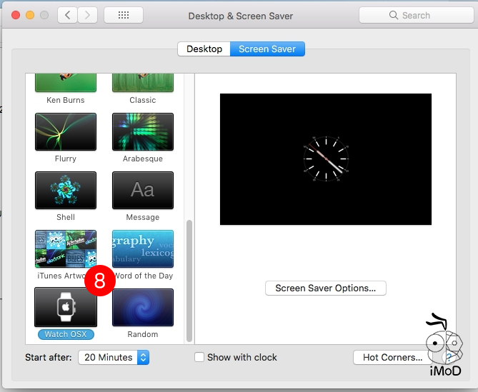 How To Set Screensaver Applewatch Face On Mac 7