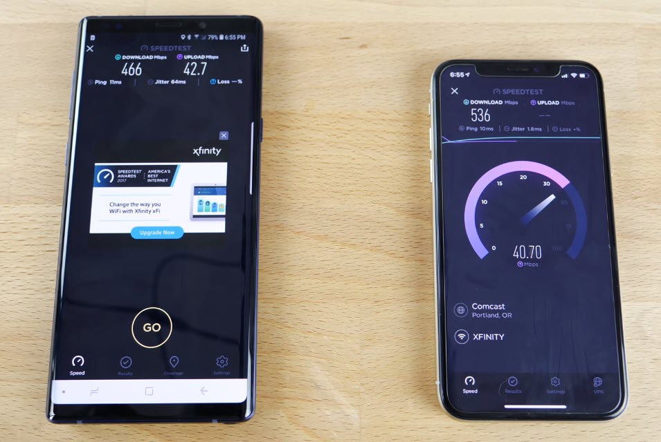 Iphone X And Galaxy Note 9 Speed Test 7