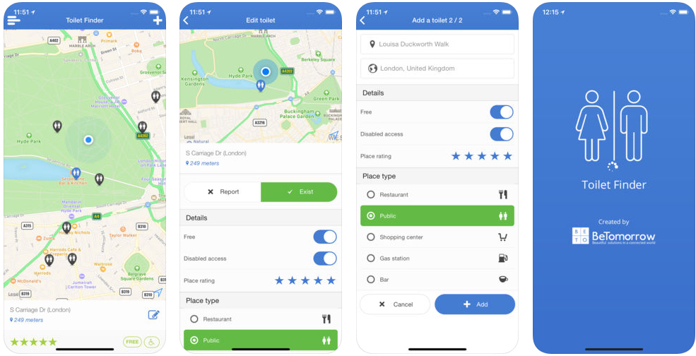 Toilet Finder App For Iphone Ipad 1