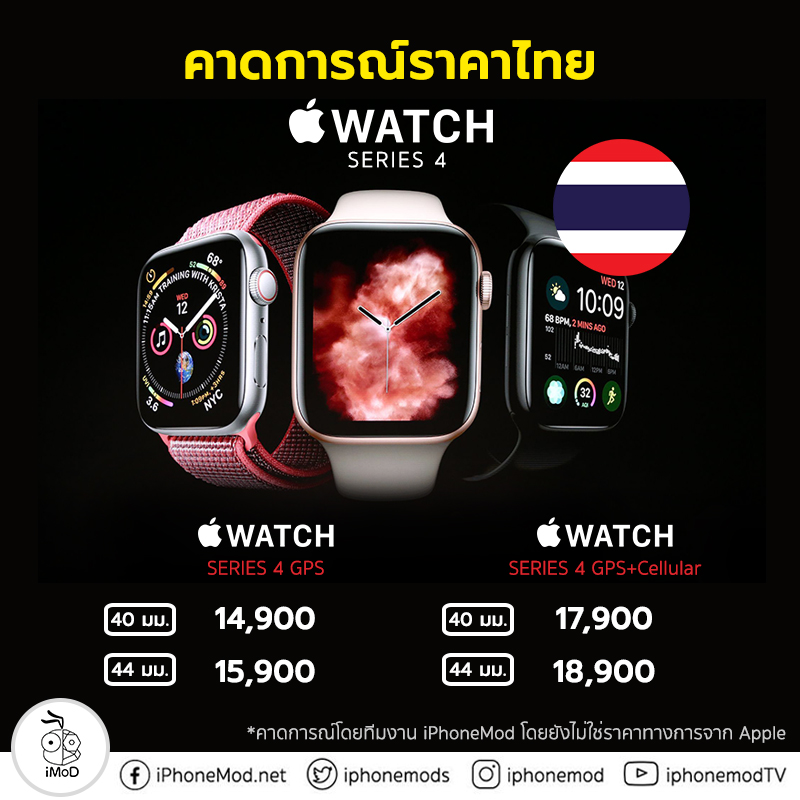Apple Watch Series 4 Expect Thailand Price