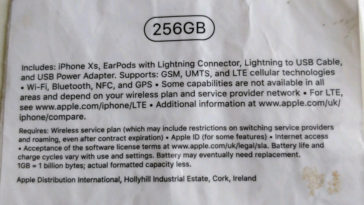 Iphone Xs Product Label Leaks Photo