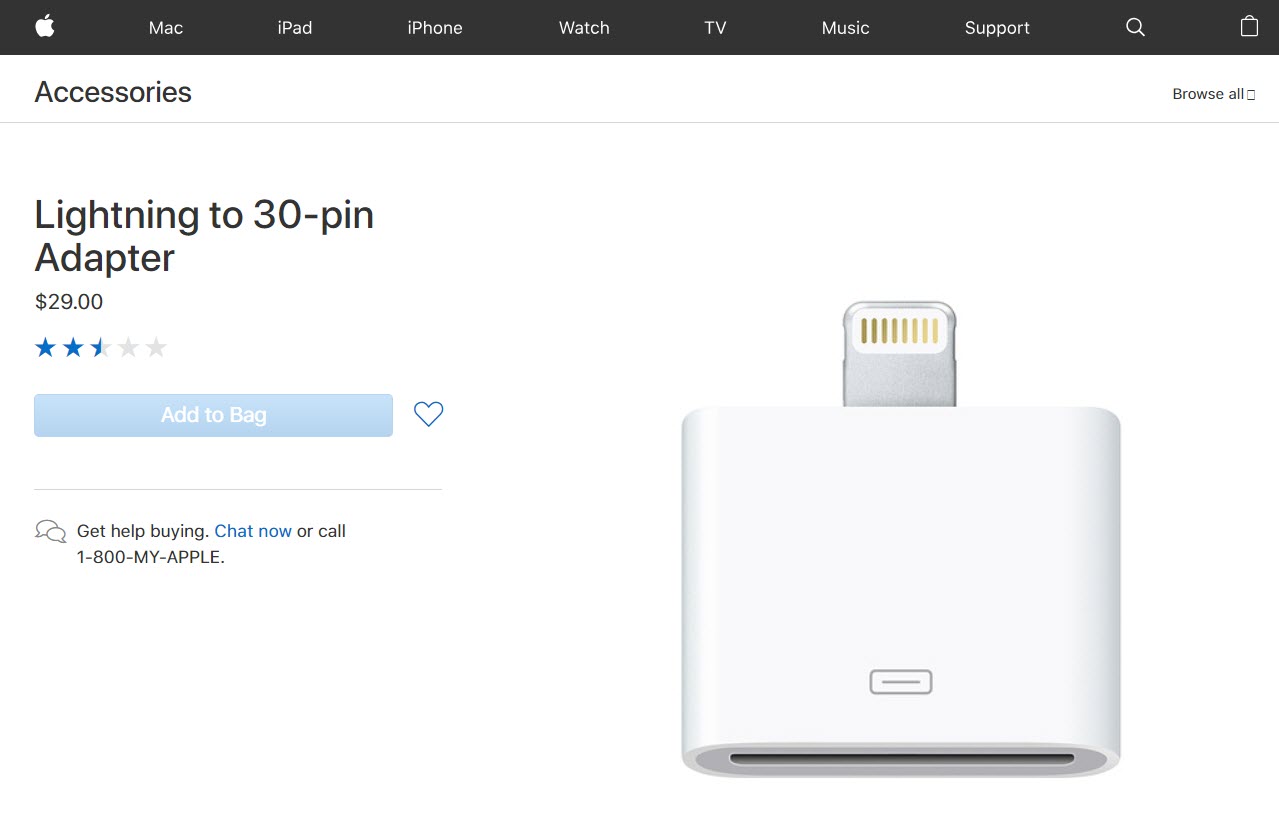 Apple Discontinue Lightning To 30 Pin Adapter Img 2
