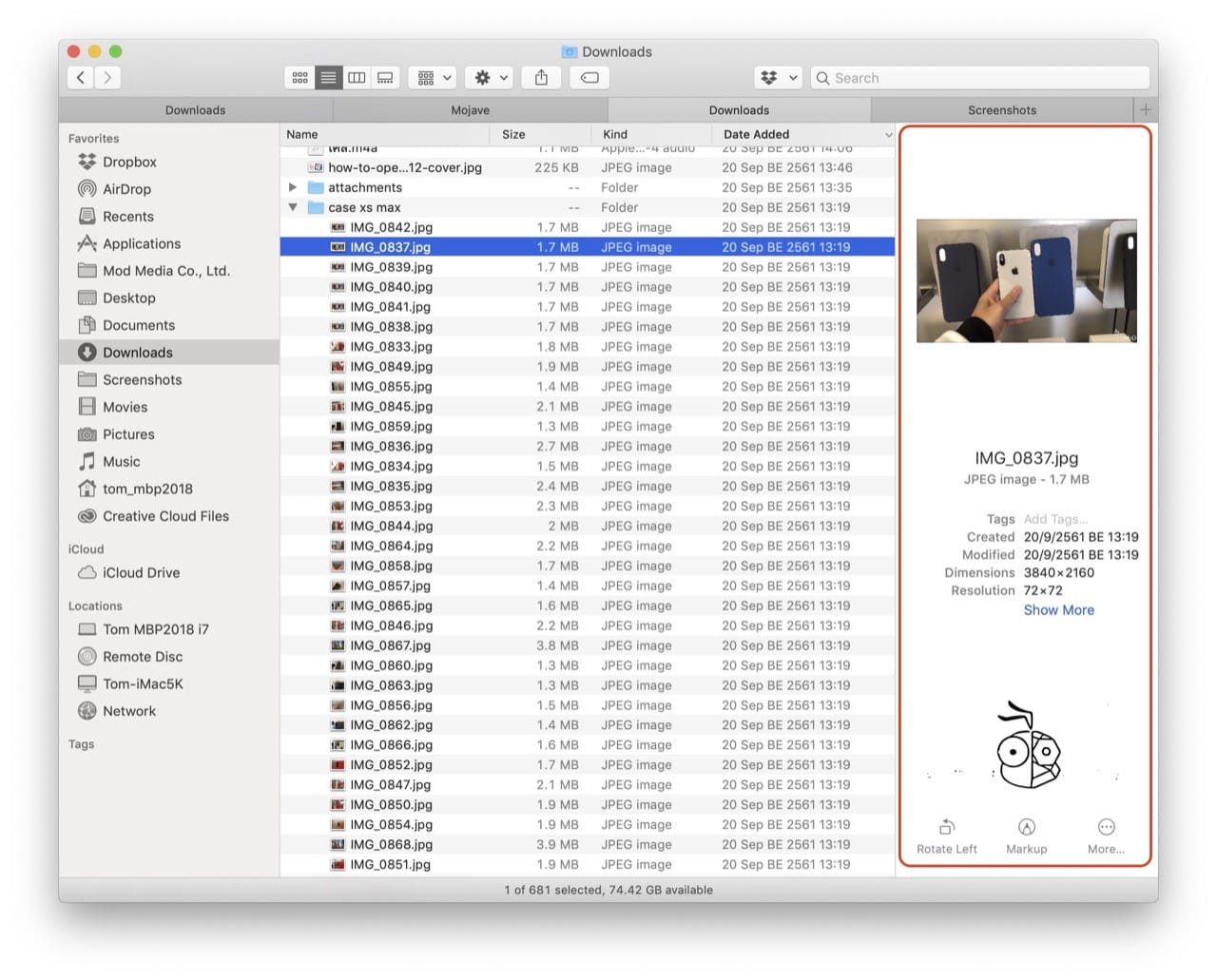 Enabled Preview Tap Macos Mopjave