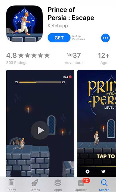 Prince of persia escape сколько уровней