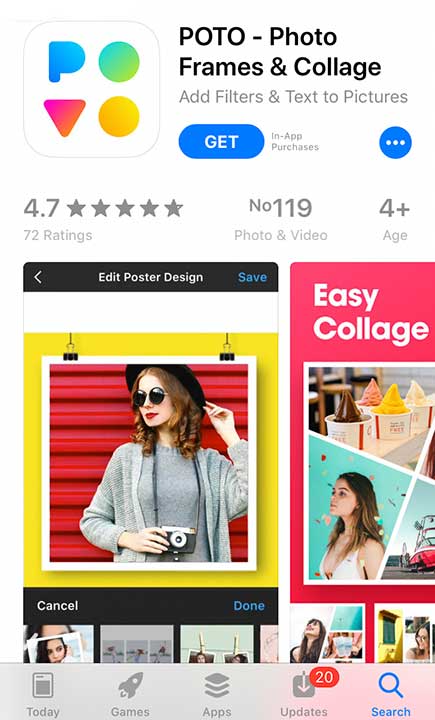 App Poto Footer