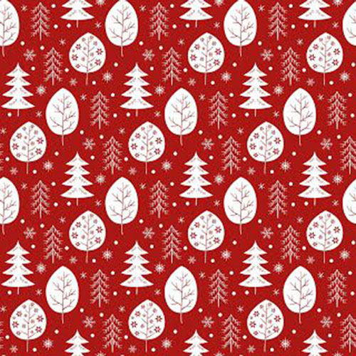 Seamless Christmas Pattern With Snowflakes And Trees For Your Design.